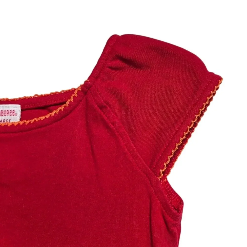 Vintage Gymboree Top Girls Size 5 Red Tunic La Playa Line Baby Doll Y2K NWT